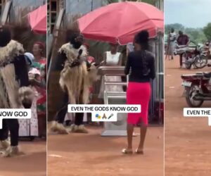 Pastor dresses up like masquerade to hold street crusade