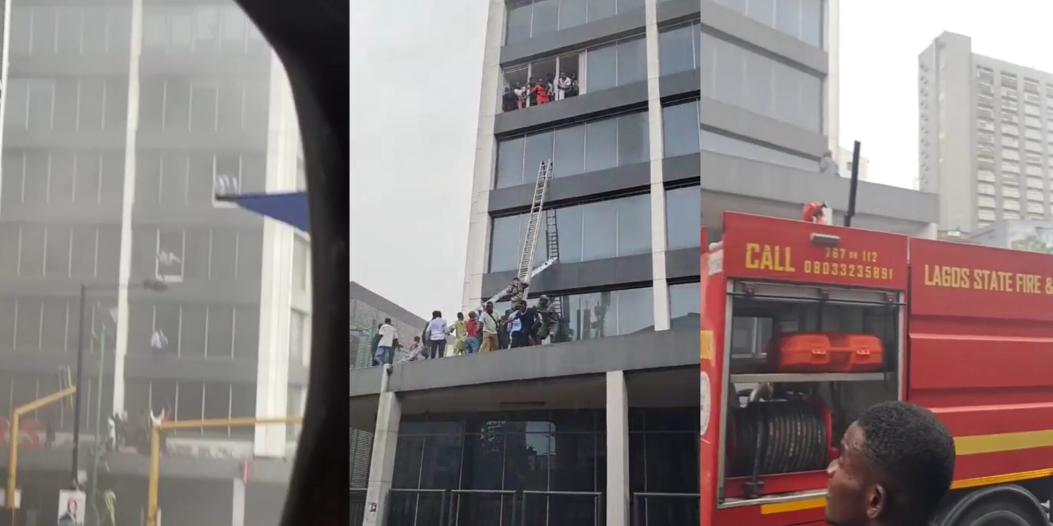 Fire strikes UBA headquarters, Lagos Island in chaos