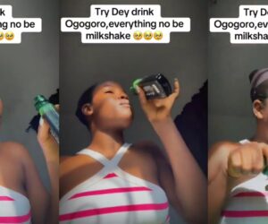 Lady advises women to drink ogogoro because life is hard
