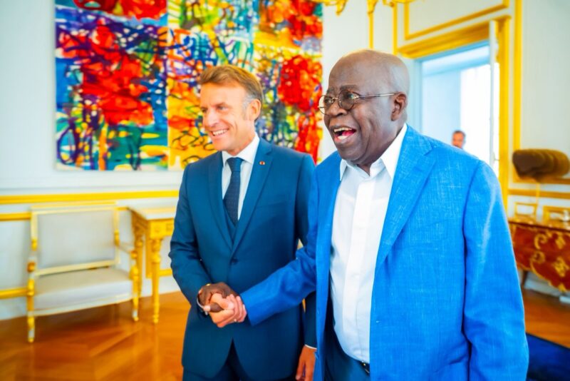 In Paris, Tinubu Reviews Bilateral Relations Between Nigeria and France With President Macron