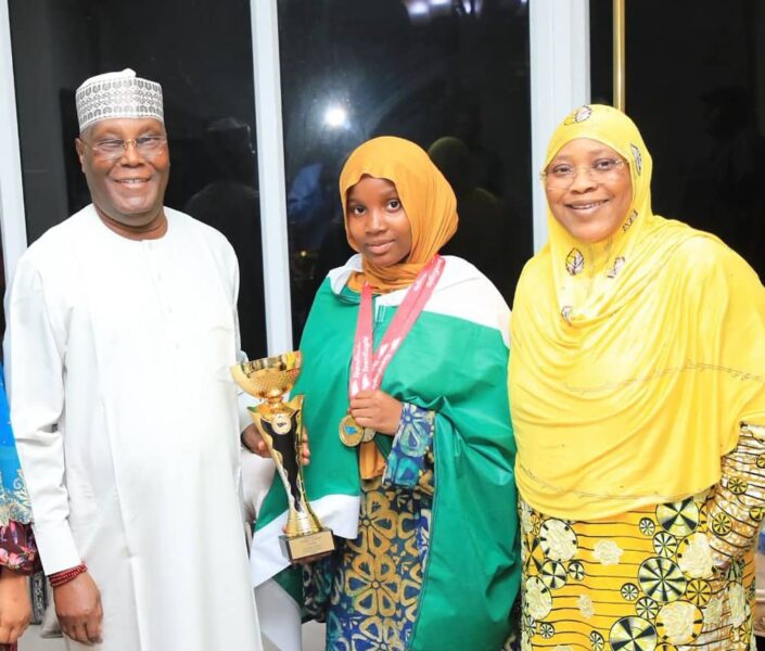 Amb. Fatima commends Atiku  for scholarships to TeenEagle champions