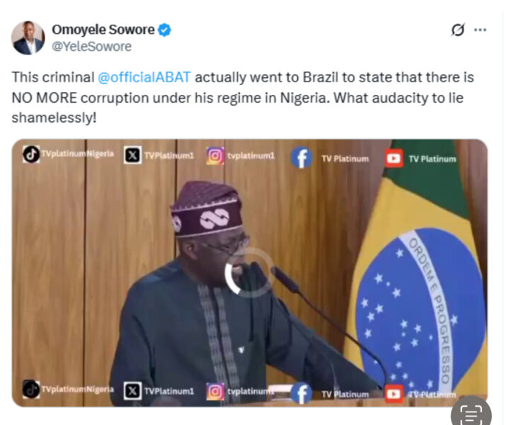 DSS gives Sowore one-week ultimatum to retract post against President Tinubu