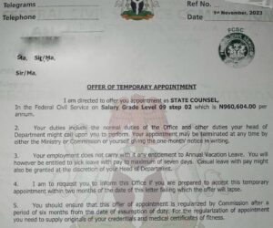 Over 18 Months After Recruitment, Nigerian Justice Ministry Yet To Deploy Staff, Leaves Recruits Stranded