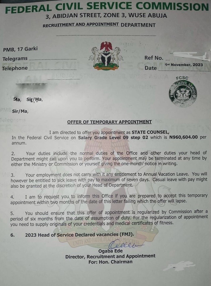 Over 18 Months After Recruitment, Nigerian Justice Ministry Yet To Deploy Staff, Leaves Recruits Stranded