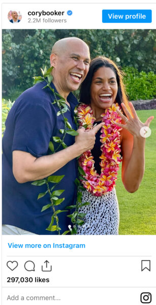 US Senator Cory Booker announces engagement to girlfriend Alexis Lewis amid speculation about 2028 presidential run (photos)