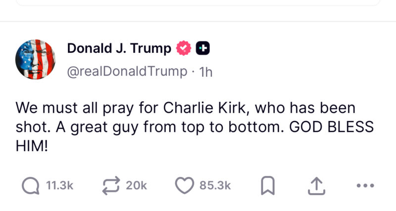 Conservative activist and Trump ally Charlie Kirk Shot at Event while talking to students