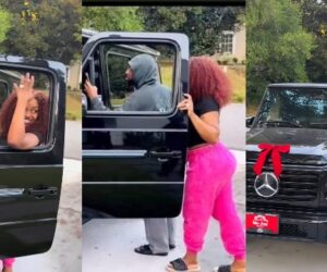 Chioma Thrilled As Davido Gifts Her Latest Mercedes-Benz SUV