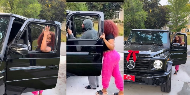 Chioma Thrilled As Davido Gifts Her Latest Mercedes-Benz SUV