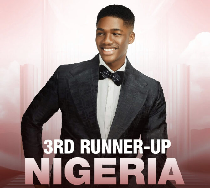 Bethel Mbamara Crowned Mister International Africa, Finishes 3rd Runner-Up Globally
