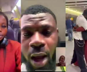 Lady finally reunites with her husband after 3 years of visa rejection