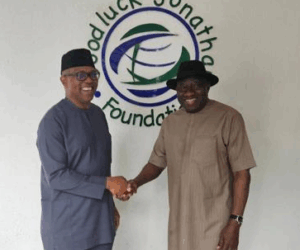 Peter Obi meets former President Jonathan in Abuja
