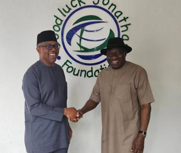 Peter Obi meets former President Jonathan in Abuja