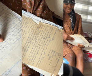 “I found my mom’s love letters from the 9Os” – Lady shares the content of the love letters her mother wrote to her father in the 90s (VIDEO)