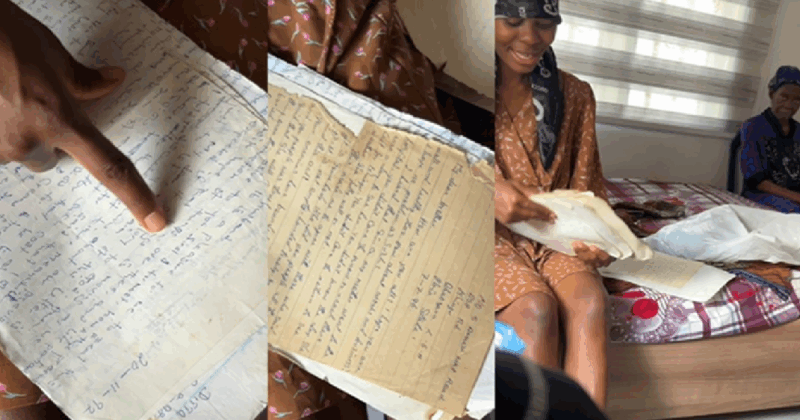 “I found my mom’s love letters from the 9Os” – Lady shares the content of the love letters her mother wrote to her father in the 90s (VIDEO)