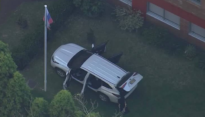 Man Arrested After Crashing SUV Into Russian Consulate Gates In Sydney