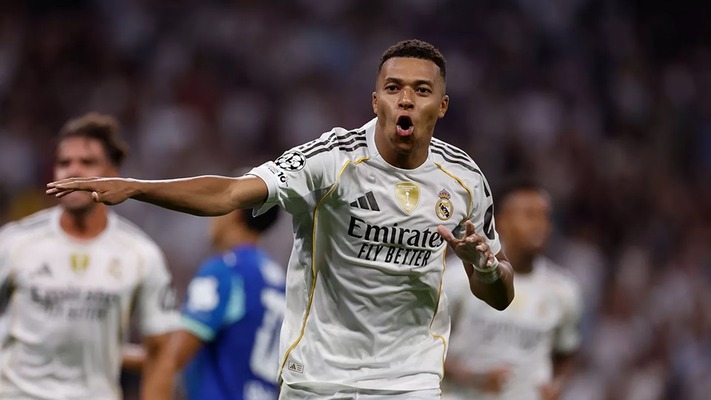 UCL: Mbappe’s double gives 10-Man Real Madrid 2-1 win over Marseille