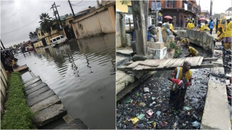 Lagos govt appeals for calm as heavy floods submerge streets