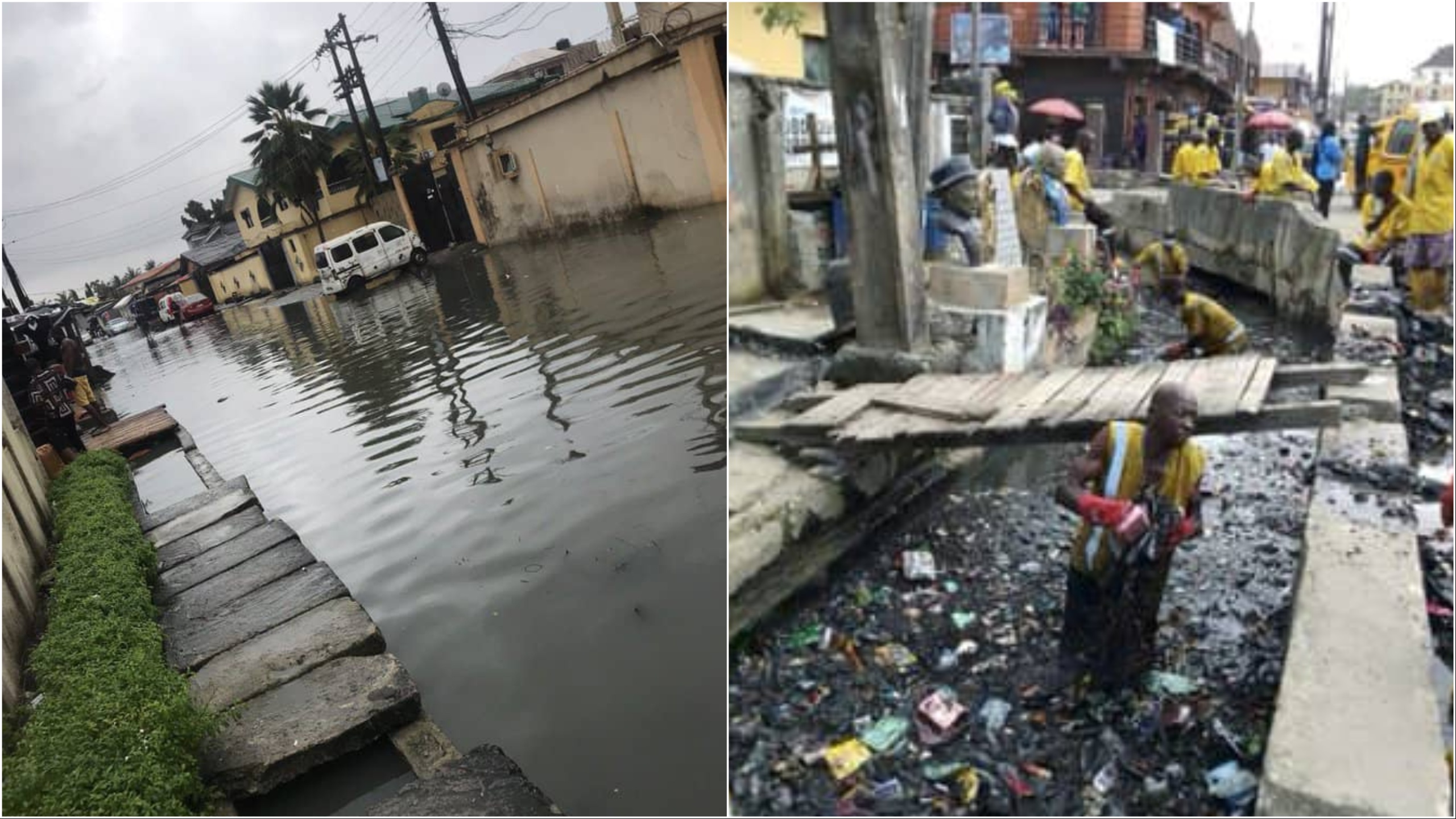 Lagos govt appeals for calm as heavy floods submerge streets