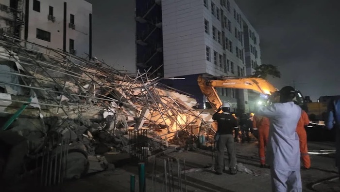 One Dead, Several Rescued as Four-Storey Building Collapses in Yaba, Lagos