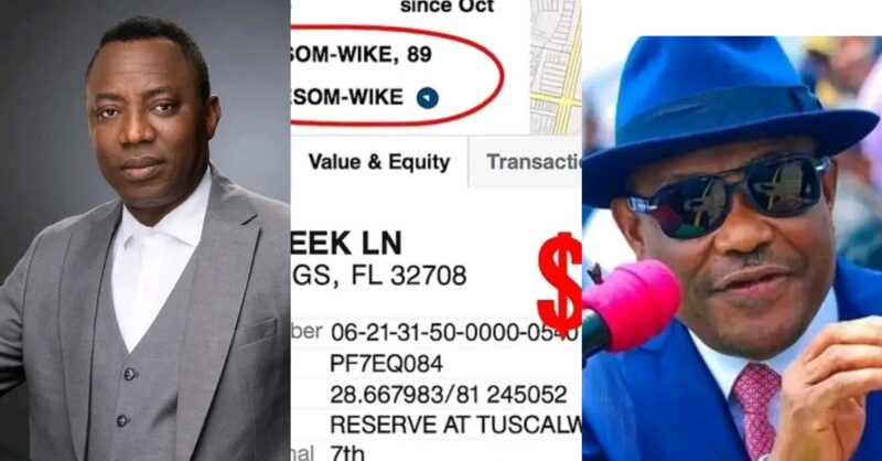 “Hidden under the name of his wife- Sowore makes shocking claim against Wike
