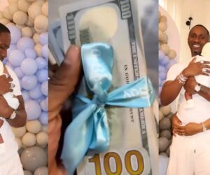 Juma Jux surprises Priscilla Ojo with dollars as a push gift