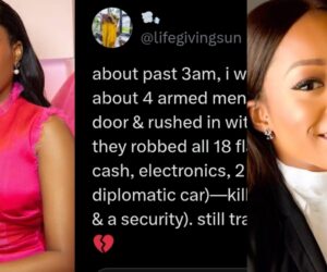 Woman residing in same apartment with late Somtochukwu Maduagwu reacts to tragic incident