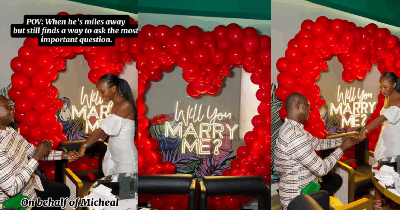 “On Behalf of Michael” – Nigerian Man Has His Brother Propose to His Longtime Girlfriend in His Absence (VIDEO)
