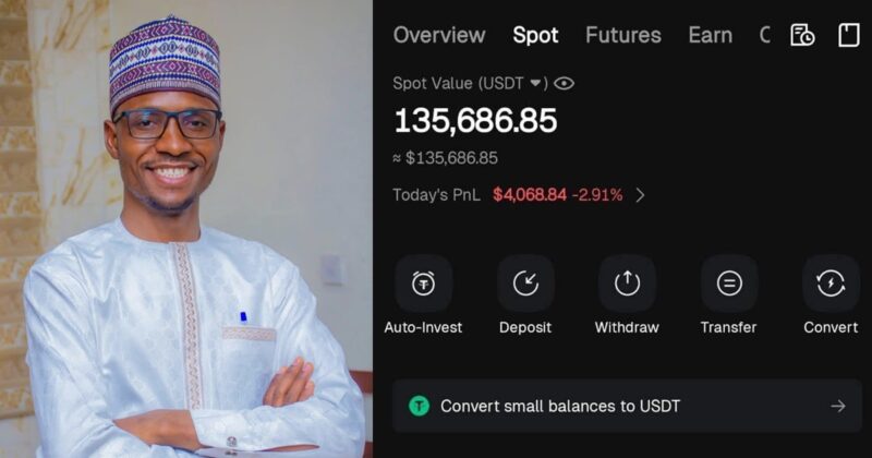Nigerian man praised for returning $135K (₦200M) mistakenly sent to his crypto wallet (IMAGE)