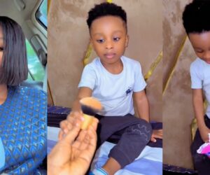 ‘You don’t give me space” – Mom jokingly says after giving her toddler her personal items which he used correctly.(WATCH)