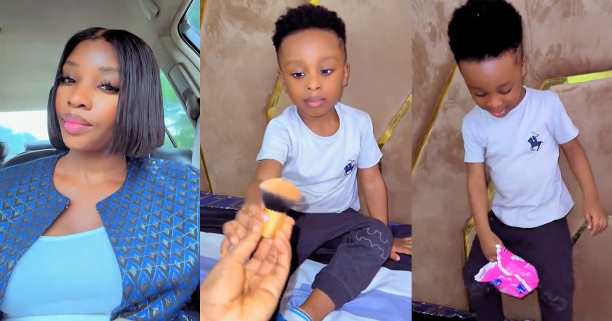 ‘You don’t give me space” – Mom jokingly says after giving her toddler her personal items which he used correctly.(WATCH)