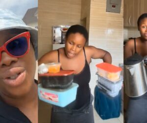 Lady shares video of herself retrieving all the things she bought for her ex after their fallout (WATCH)