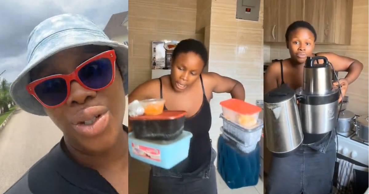 Lady shares video of herself retrieving all the things she bought for her ex after their fallout (WATCH)