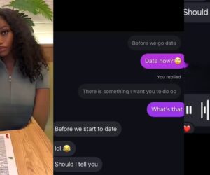 Lady shocked as man demands navel piercing in voicemail before agreeing to date her.(WATCH)
