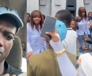 “Why are you embarrassing me?” – Nigerian lady turns down man’s proposal on her sign-out day (WATCH)