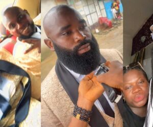 Man shows off his beard growth one year after trimming it for his church wedding. (WATCH)