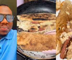 Young Man Tries YouTube Shawarma Recipe, Shares Hilarious Scattered Result on TikTok.(WATCH)