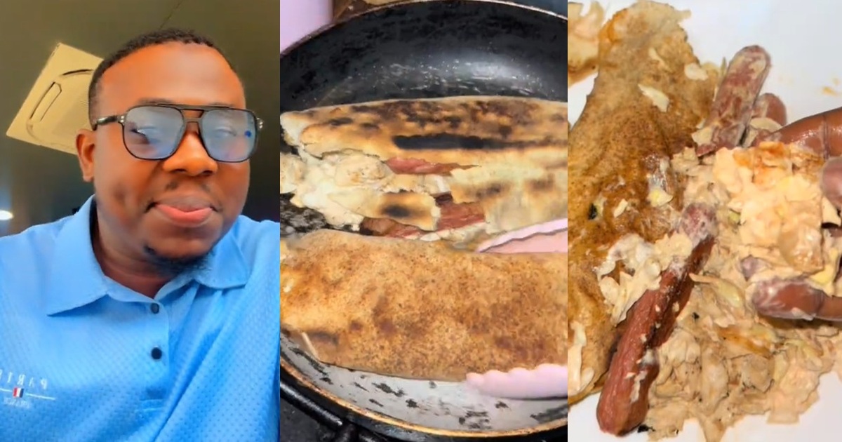 Young Man Tries YouTube Shawarma Recipe, Shares Hilarious Scattered Result on TikTok.(WATCH)