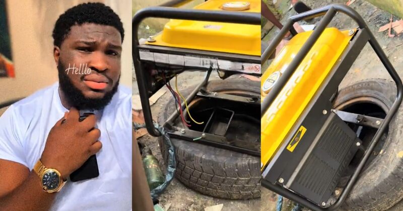 “My Compound Is Not for the Weak” – Man Lamǝnts After Thiǝves Carried Off His Generator’s Engine Despite Securing It with a Heavy Chain (WATCH)