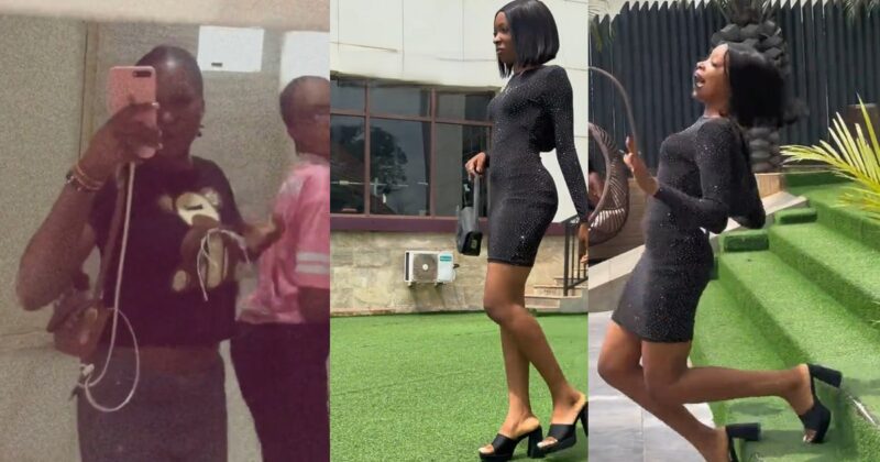 Lady shares hilarious moment from her roommate’s birthday shoot (WATCH)