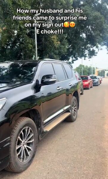 Lady shares how the “husband of her youth” and his friends showed up to her sign out (WATCH)