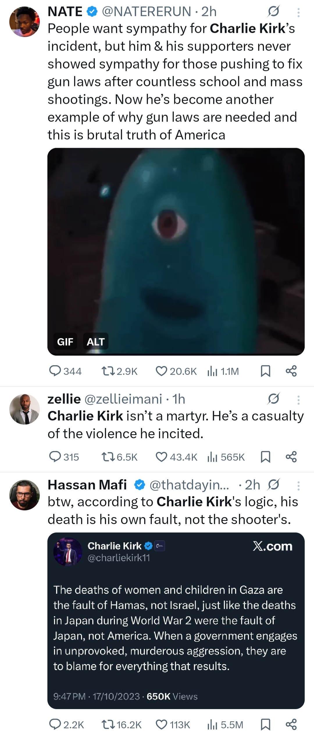 Old tweets by Charlie Kirk speaking against Biden’s proposed gun ban resurfaces after he was shot de@d