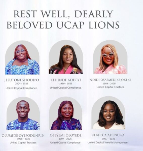 United Capital To Host Memorial For Staff Killed In Afriland Towers Fire