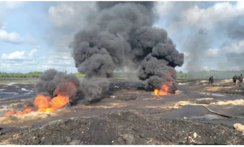 Nigerian Navy Dismantles Six Illegal Oil Refining Sites, Seizes 11,500ltrs Of Stolen Crude In Delta