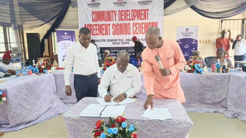 Dangote Cement Obajana, Jakura Community Seal Dev’t. Pact