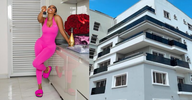 BBNaija star, Mercy Eke marks her birthday with the purchase of her third home in Lagos (IMAGES)