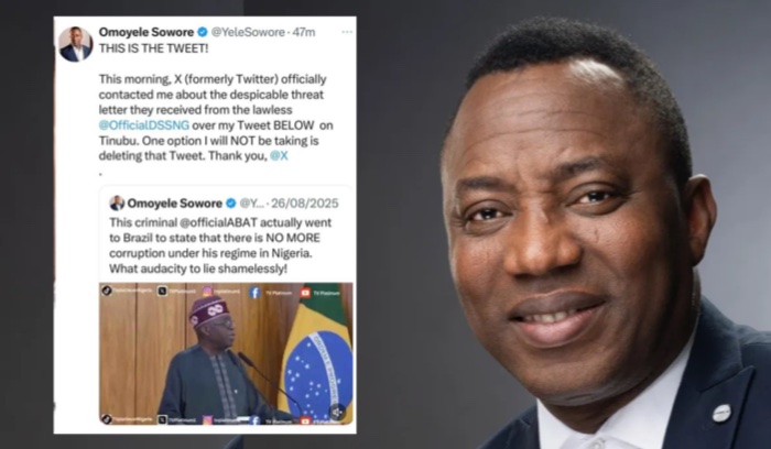 Sowore Sues DSS, Meta, X Over ‘Unconstitutional Censorship’, Seeks Court Order To Stop Deletion Of Posts