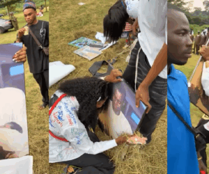 Lady bre@ks down in te@rs after receiving a portrait of her l@te father on her sign-out day (WATCH)