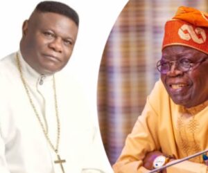 Tinubu Rejoices With Presiding Bishop of TREM Mike Okonkwo At 80