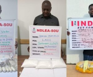 Two Alledged Kingpins Arrested with Cocaine, Heroin, Meth Consignments in Lagos 