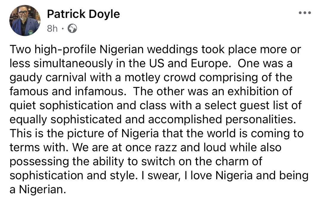 ”One was a gaudy carnival with a motley crowd while the other was an exhibition of class”